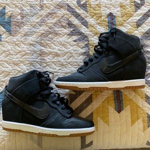 Nike dunk sky high sneaker wedges